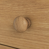 Duchy Oak 3 Drawer Bedside Table