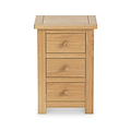 Duchy Oak 3 Drawer Bedside Cabinet