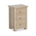 Duchy Washed Oak 3 Drawer Bedside Table from Roseland Furniture