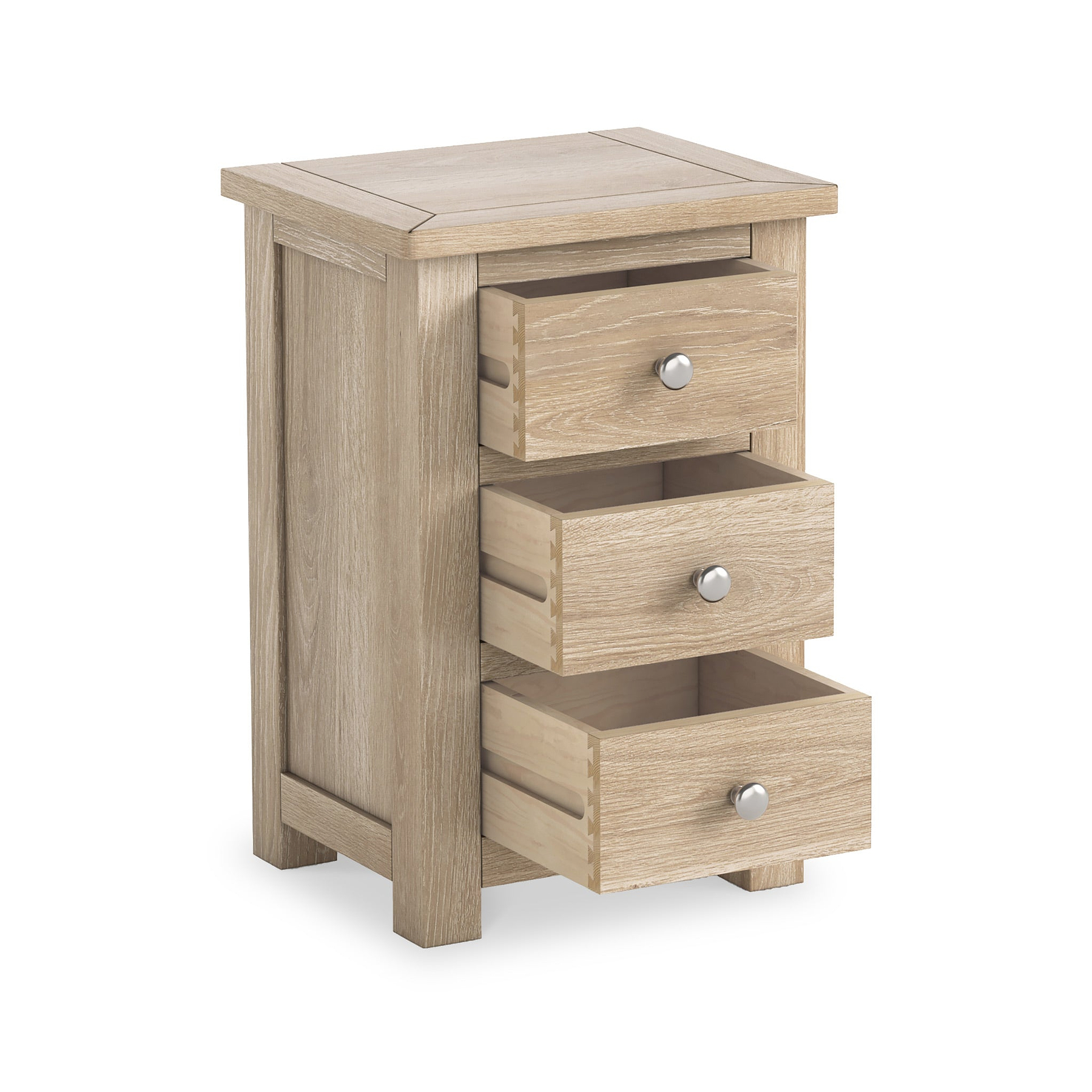 Duchy Washed Oak 3 Drawer Nightstand