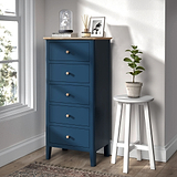 Penrose Tallboy Chest Navy from Roseland Furniture