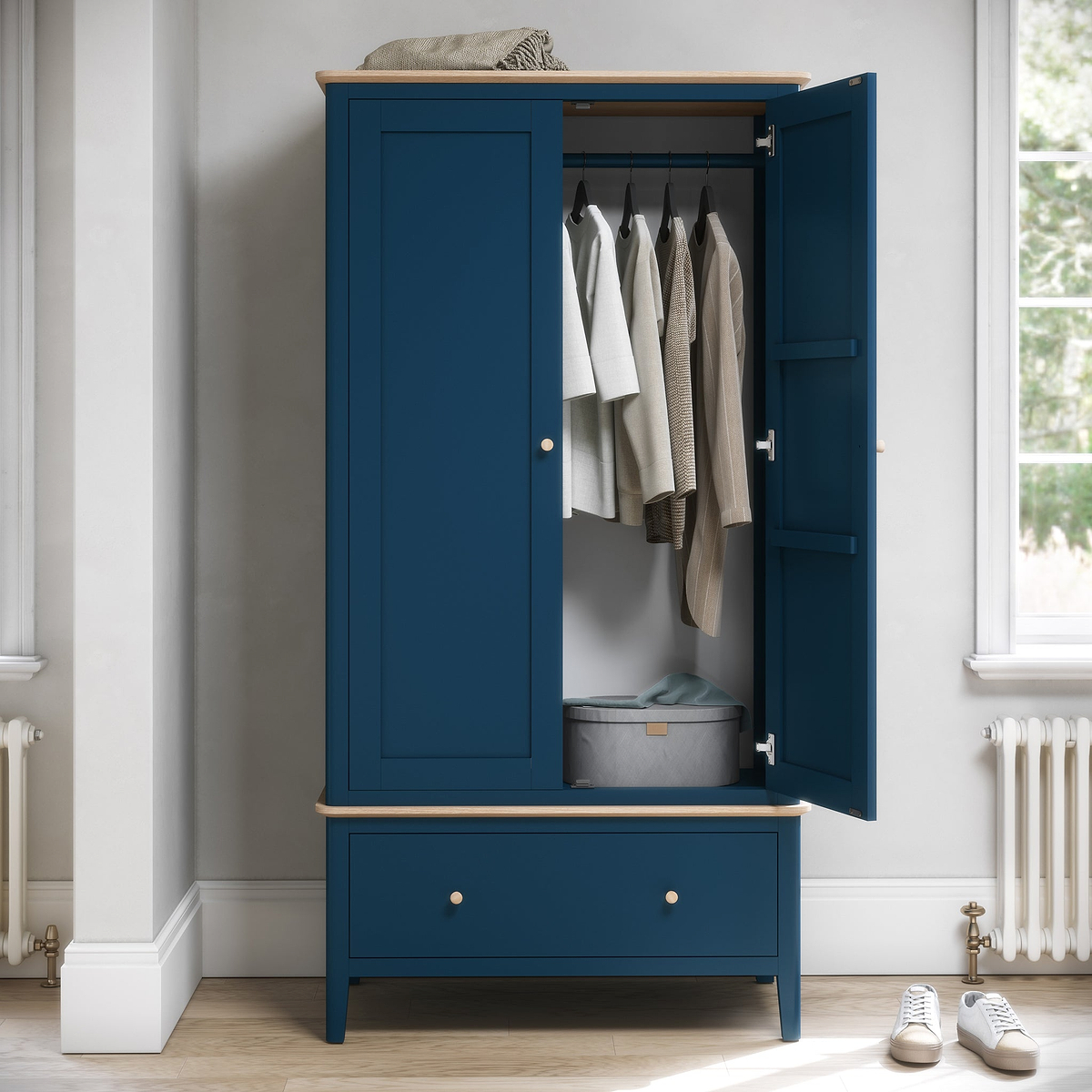 Penrose 2 Door 1 Drawer Wardrobe from Roseland Furniture