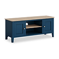 Penrose Navy 150cm TV Unit with wooden handles