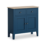 Penrose Navy Blue Mini Sideboard with metal handles