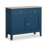 Penrose Navy Blue Small Sideboard Cabinet with wooden handles from Roseland Furniture
