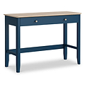 Penrose Navy Blue Home Office Desk with wooden handles