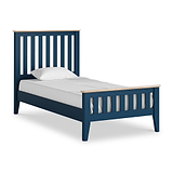 Penrose Navy Blue Single Slatted Bed from Roseland Furniture