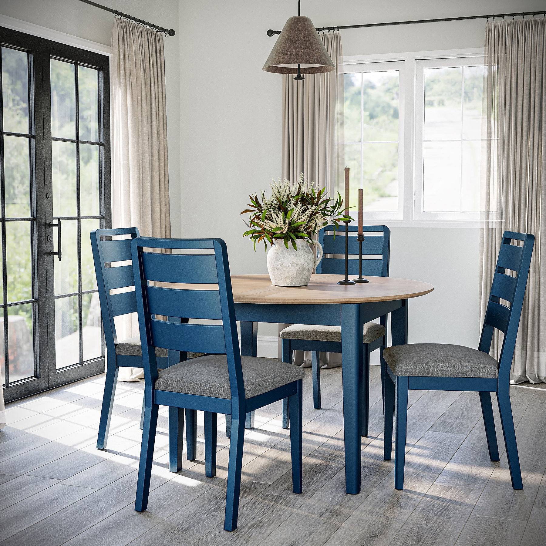 Penrose Round Extending Dining Table from Roseland Furniture