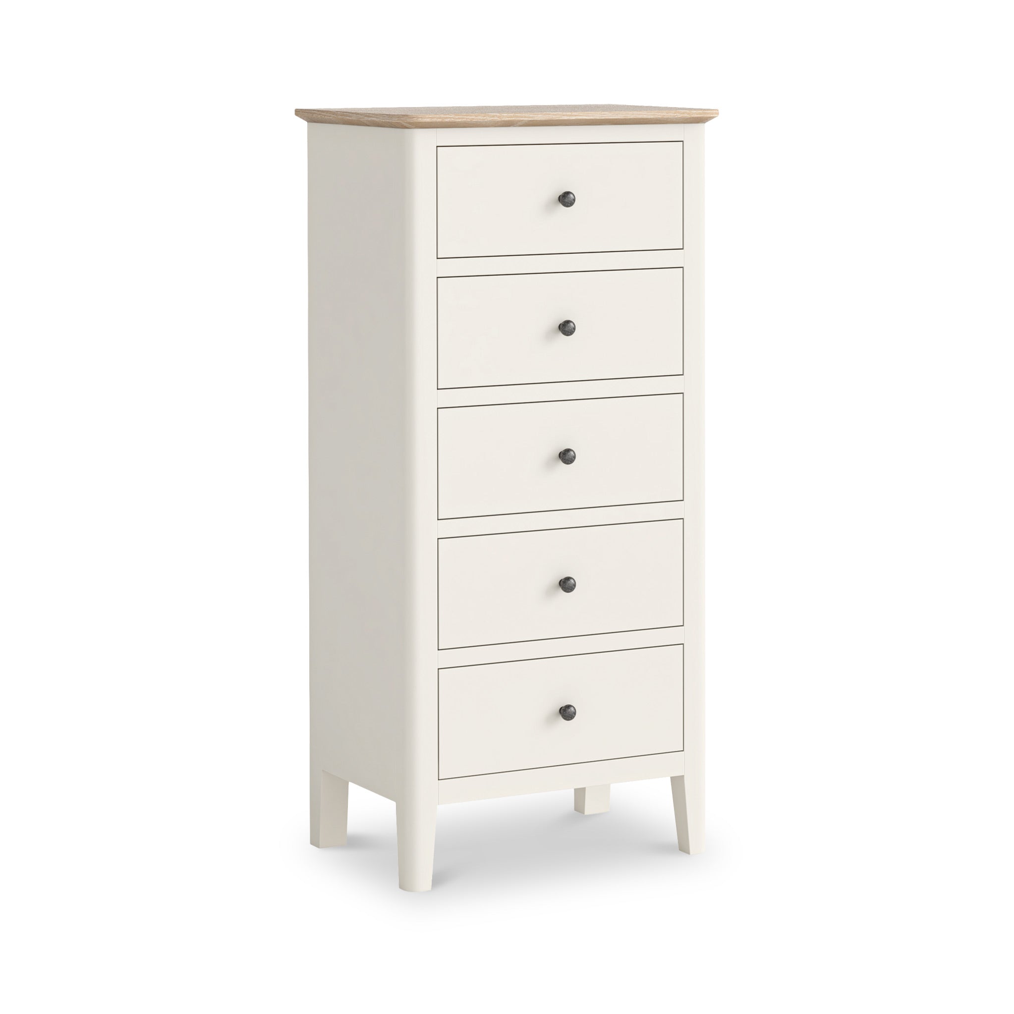 Penrose Mid Century Modern Tallboy Chest of Drawers | Navy / Coconut