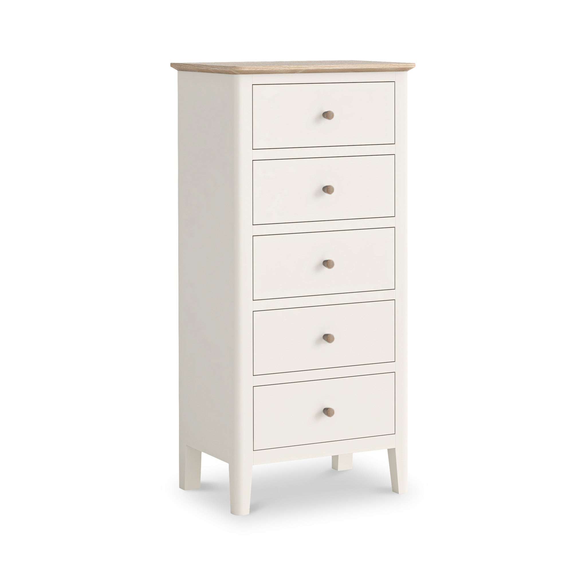 Penrose Mid Century Modern Tallboy Chest of Drawers | Navy / Coconut