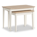Penrose Coconut White Nest of 2 Tables from Roseland Furniture