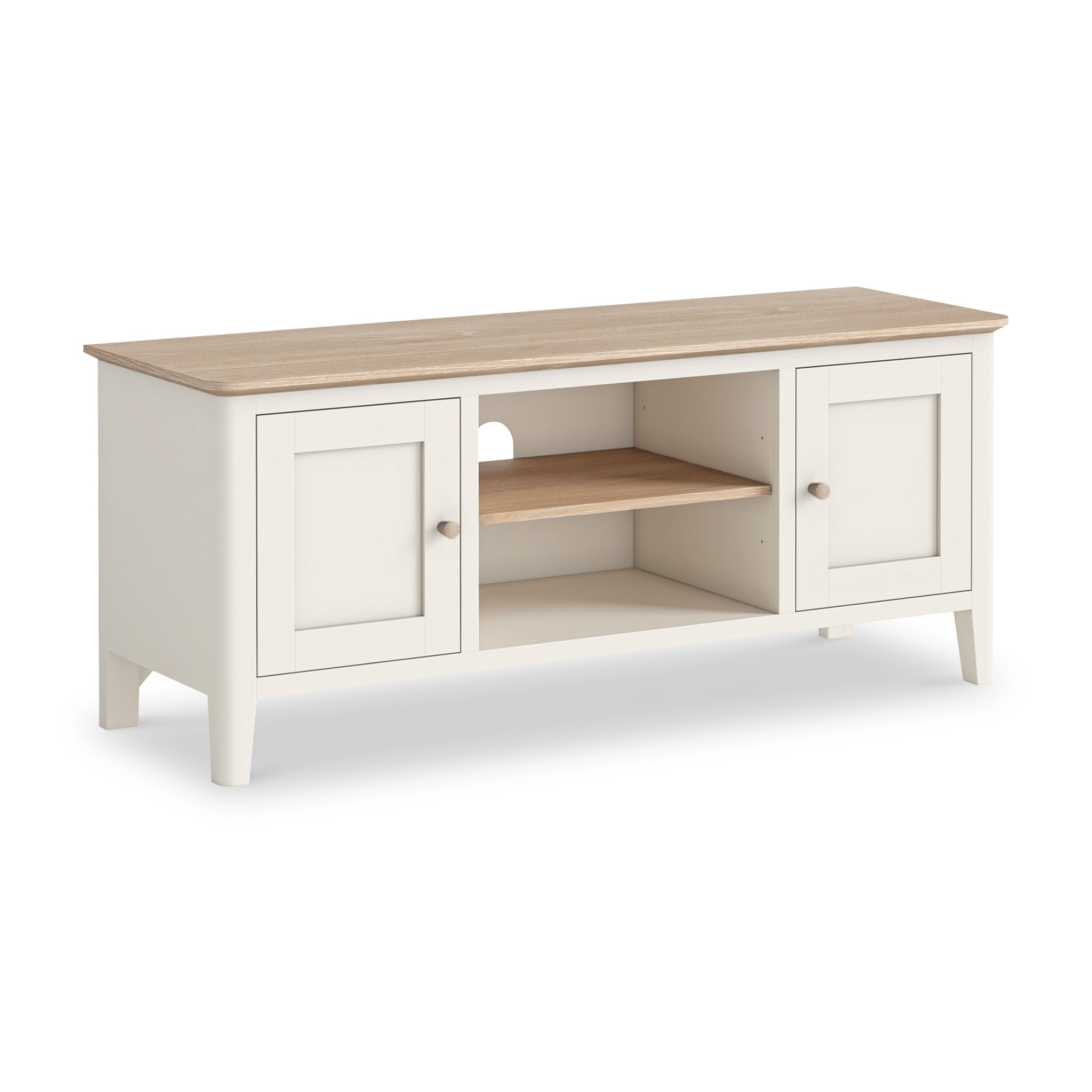 Penrose Mid Century Modern 150cm TV Unit | Navy / White | Roseland