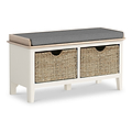 Penrose Coconut White Storage Bench from Roseland Furniture