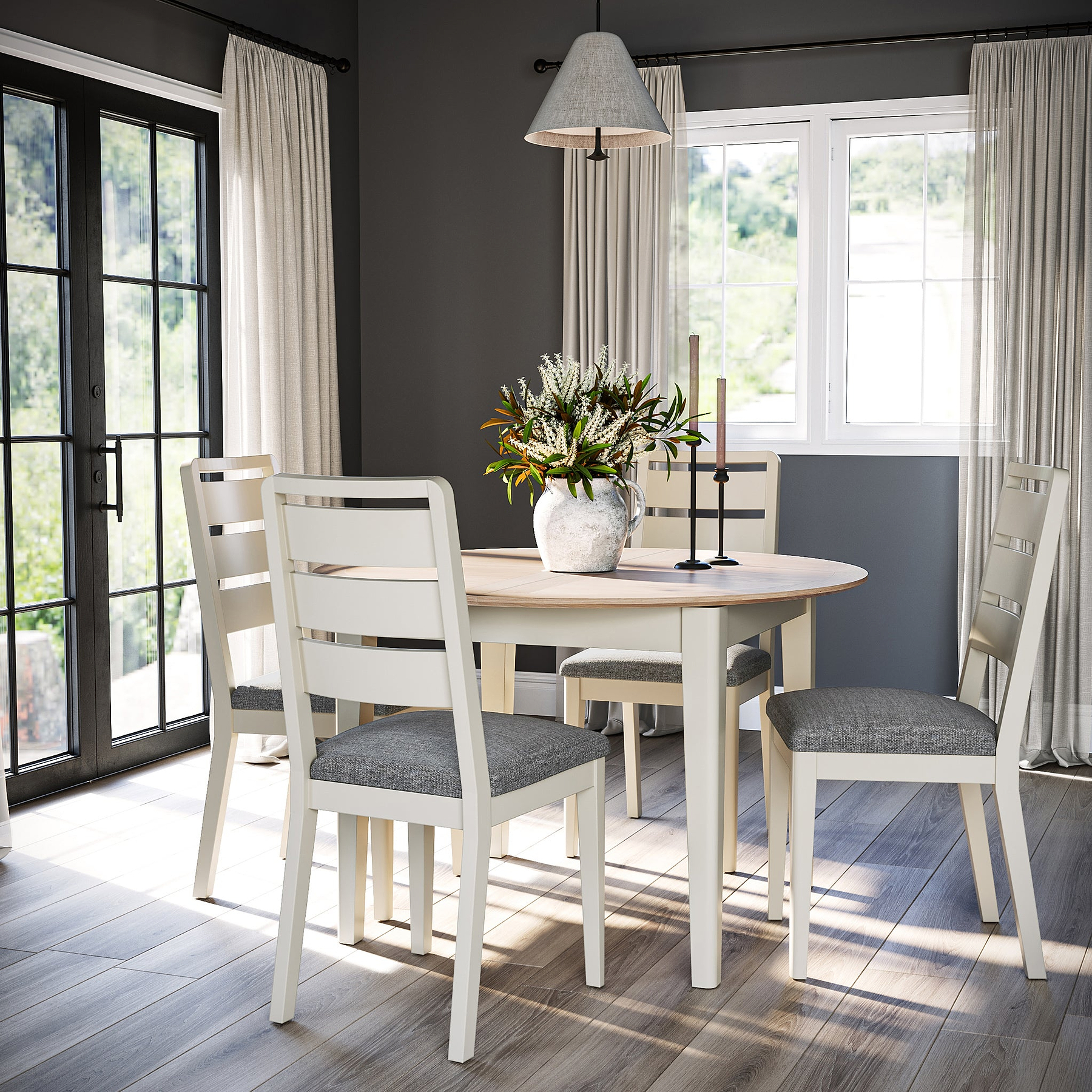 Penrose Round Extending Dining Table from Roseland Furniture
