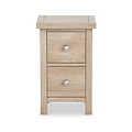 Farrow Oak Slim 2 Drawer Bedside Cabinet