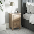 Farrow Oak Slim Bedside Table from Roseland Furniture