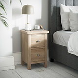 Farrow Oak Slim Bedside Table from Roseland Furniture