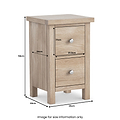 Farrow Oak Slim Bedside Table