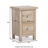 Farrow Oak Slim Bedside Table