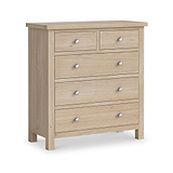 Farrow Oak 2 Over 3 Chest Of Drawers from Roseland Furniture
