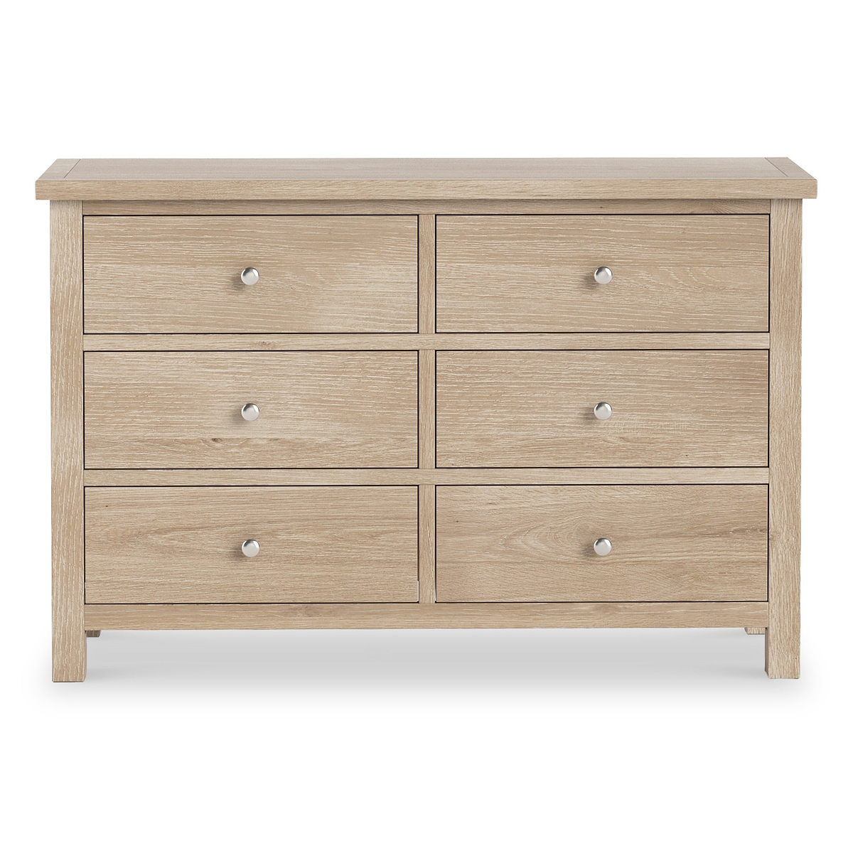 Farrow Oak 6 Drawer Chest for bedroom