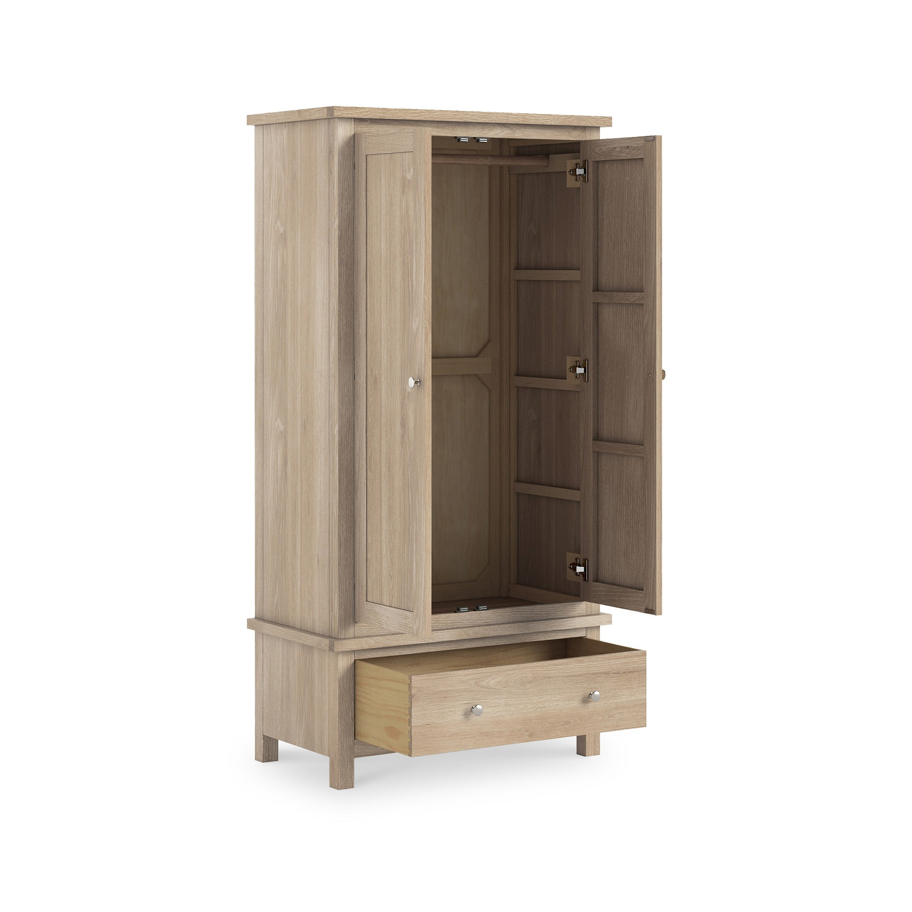 Farrow Oak 2 Door Closet  with Drawers