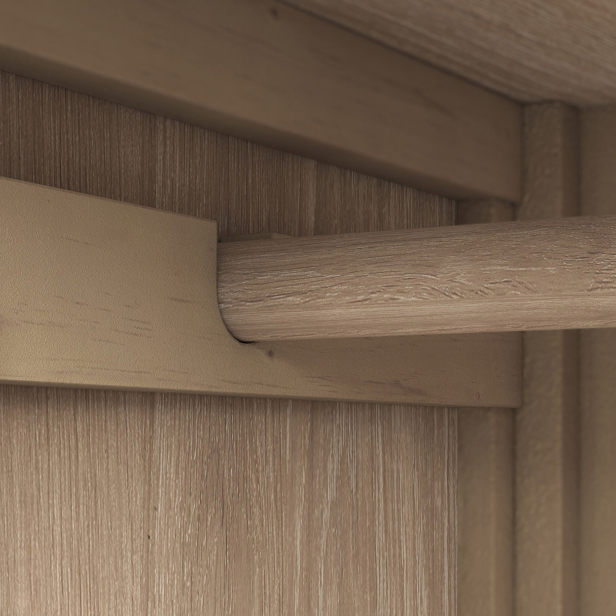 Farrow Oak Double Wardrobe with Storage