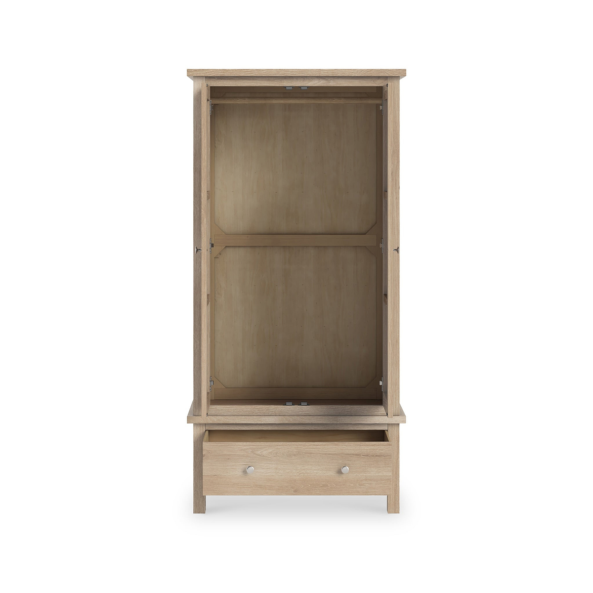 Farrow Oak Double Wardrobe with Drawers