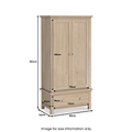 Farrow Oak Double Wardrobe with Drawers