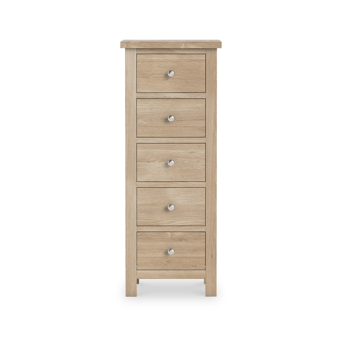 Farrow Oak 5 Drawer Tallboy Chest of Drawers