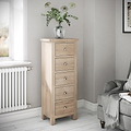Farrow Oak 5 Drawer Tallboy Chest of Drawers from Roseland Furniture