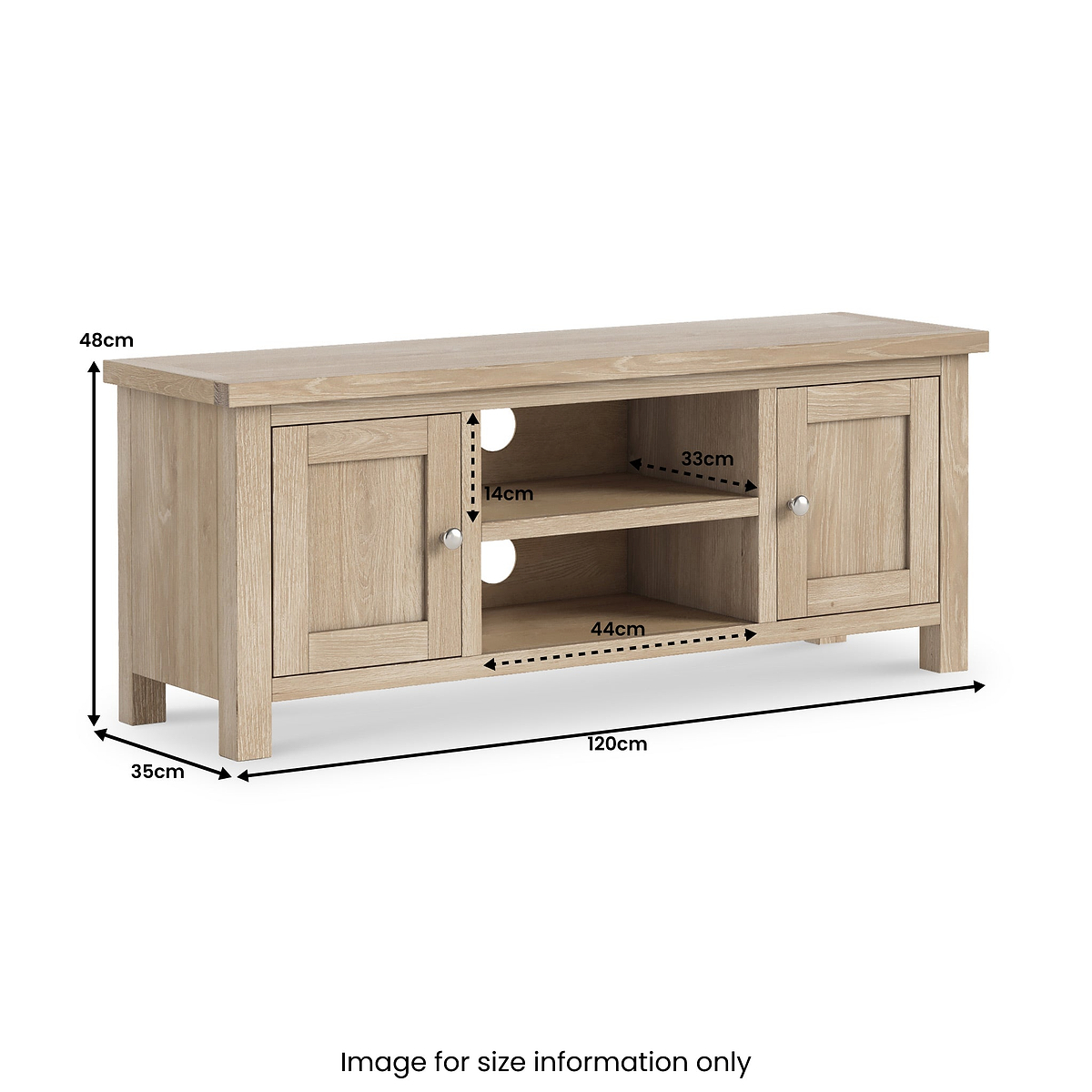 Farrow Oak 120cm Large TV Stand