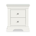 Colette Warm White 2 Drawer Bedside Table from Roseland Furniture