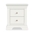 Colette Warm White 2 Drawer Bedside Table from Roseland Furniture