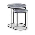 Pimlico Marble Grey Frame Nest of 2 Tables from Roseland Furniture