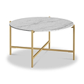 Pimlico-Banswara-Marble-Gold-Frame-Round-Coffee-Table from Roseland Furniture