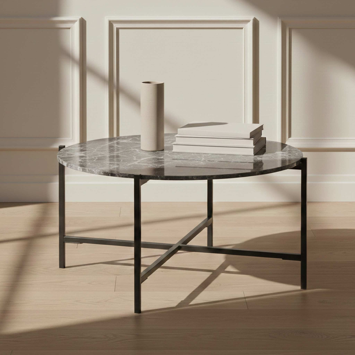 Pimlico-Banswara-Marble-Grey-Round-Coffee-Table from Roseland 