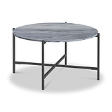 Pimlico-grey-marble-grey-round-coffee-table  from Roseland Furniture