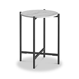 Pimlico-Banswara-Marble-Grey-Round-Side-Table from Roseland Furniture