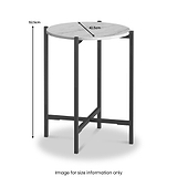 Pimlico-Banswara-Marble-Grey-Round-Side-Table from Roseland Furniture