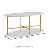Pimlico-Banswara-Marble-Gold-Frame-Oval-Coffee-Table from Roseland Furniture