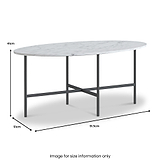 Pimlico-Banswara-Marble-Grey-Oval-Coffee-Table from Roseland Furniture