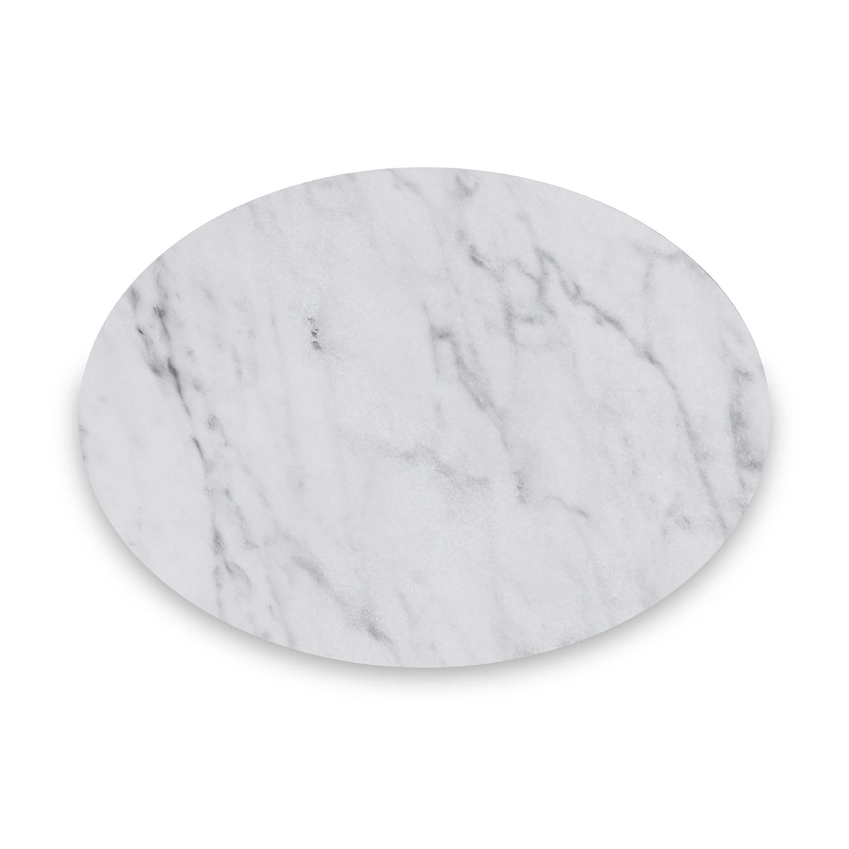 Pimlico Marble Oval C Side Table with Grey Frame