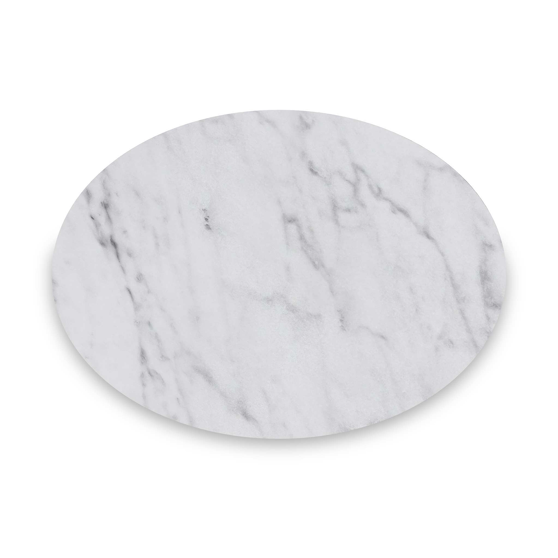 Pimlico Marble Oval C Side Table with Grey Frame