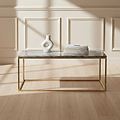 Pimlico-banswara-marble-gold-frame-rectangular-coffee-table  from Roseland Furniture