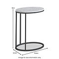 Pimlico-Banswara-Marble-Grey-Oval-C-Side-Table from Roseland Furniture