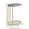 Pimlico Grey Marble Gold Frame from Roseland Furniture