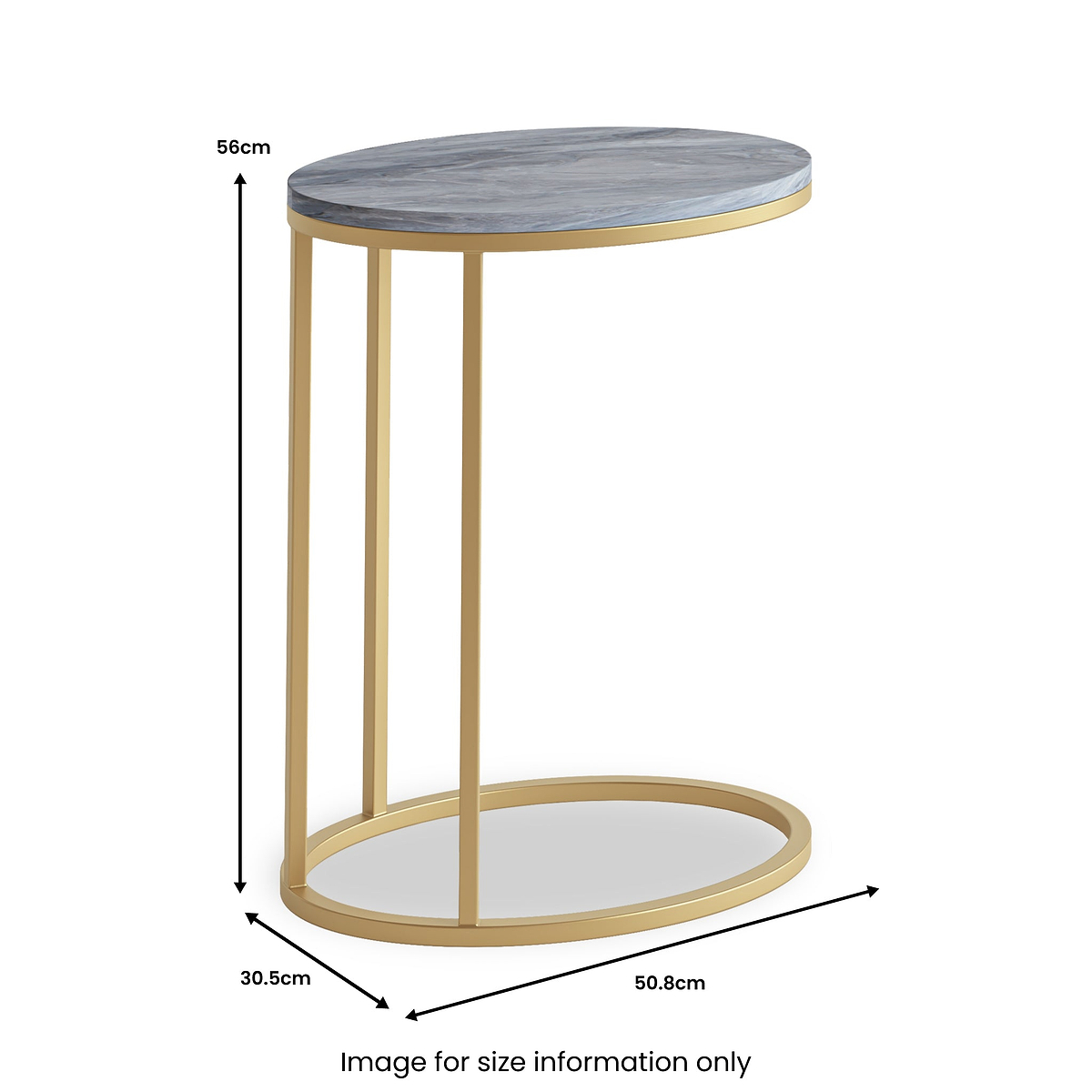 Pimlico Grey Marble Gold Frame from Roseland Furniture