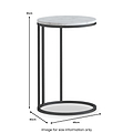 Pimlico-Banswara-Marble-Grey-Round-C-Side-Table from Roseland Furniture