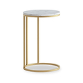 Pimlico-Banswara-Marble-Gold-Frame-Round-C-Side-Table from Roseland Furniture